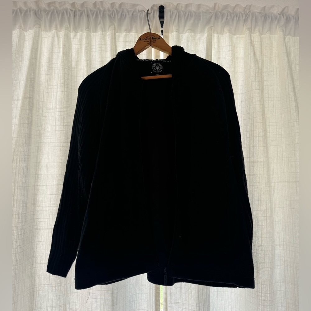 Debbie Morgan Fleece/Knit Hooded Jacket